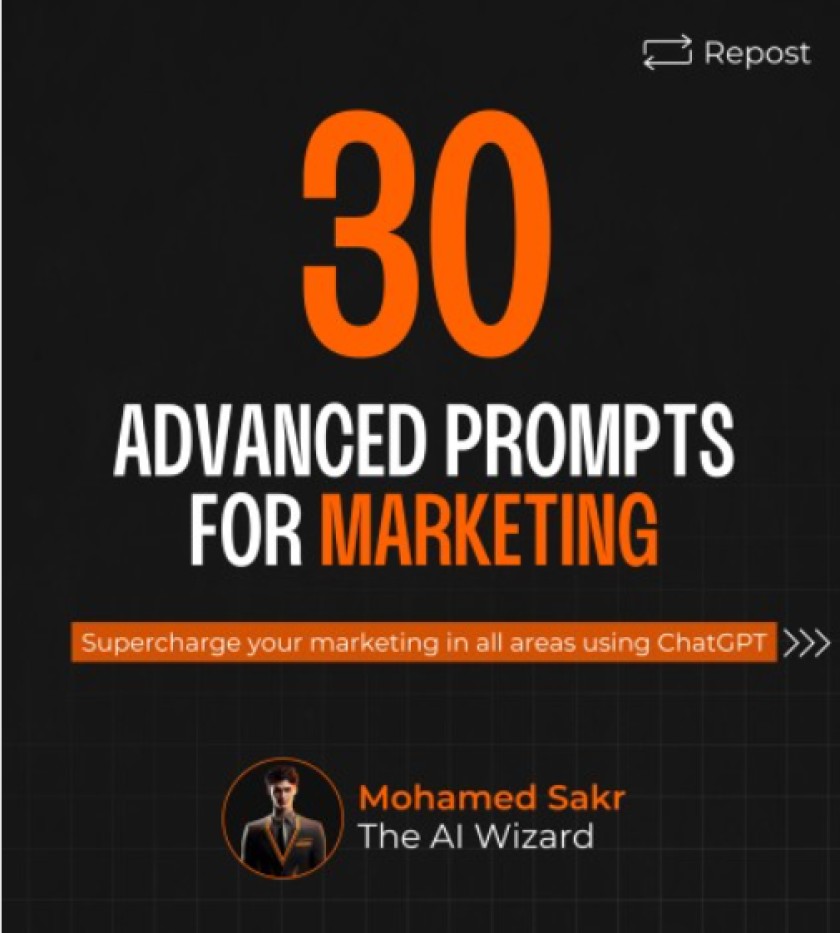 30 Advanced GPT´s prompts to supercharge marketing